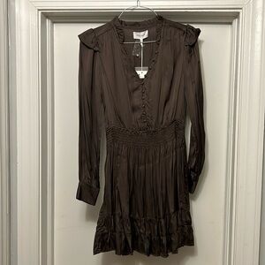 Size S Dear John dress - brown or maybe dark olive green.